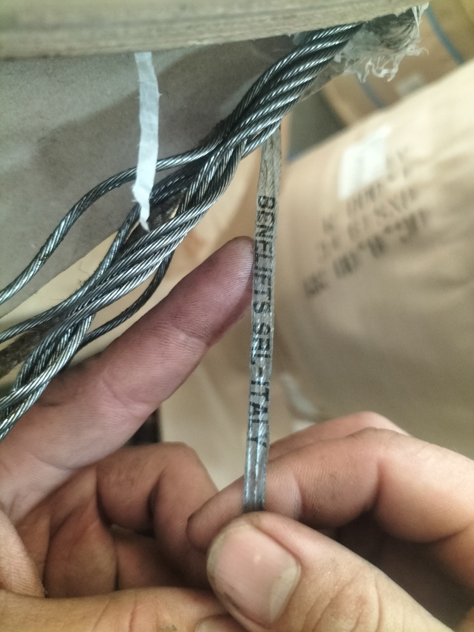 Wire rope 8x19(S) with fiber core (FC), 12mm, 1570N/mm2
